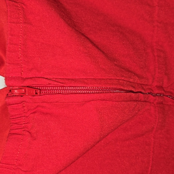 TORRID Tank Top Zipper Back Rayon Cotton Spandex Red Adjustable Straps Size 6 - Picture 7 of 15